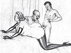 Retro porno ar guļam šķembas it kā Čili mērce karsts gultā ar mīļāko